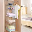 MULTIPURPOSE 5 LAYER FOLDING CLOTHES STORAGE RACKS||CLOSET FOR STUDENTS WARDROBE SHELVES SOCKS, SCARF, T-SHIRT, ETC||HANGING ORGANIZER STORAGE HOLDERS & RACKS