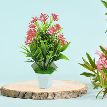 Wild Artificial Flower Plant for Home & Office Decor (1 Pc, Cute Pot)