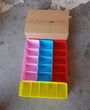 Desktop Storage Organizer Box Set - 5 Grid Compartments for Clothing, Underwear, Socks & Ties (4-Piece)
