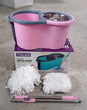 Quick spin mop with steel spin and easy-to-use wheels.