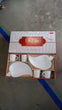 Unibic Ceramic Tea Cups With Plastic Leaf Shape tray / Platter (6 Pcs Set)